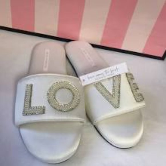 Victoria’s Secret Diamonds And Pearls LOVE Slippers - Medium 7-8 - Picture 7 of 15